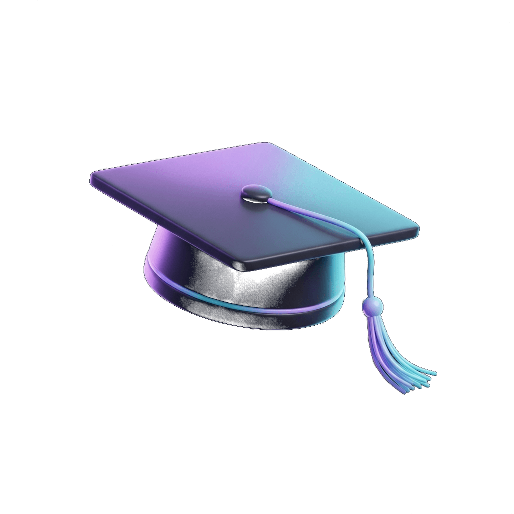 Graduation Cap 3D Graphic