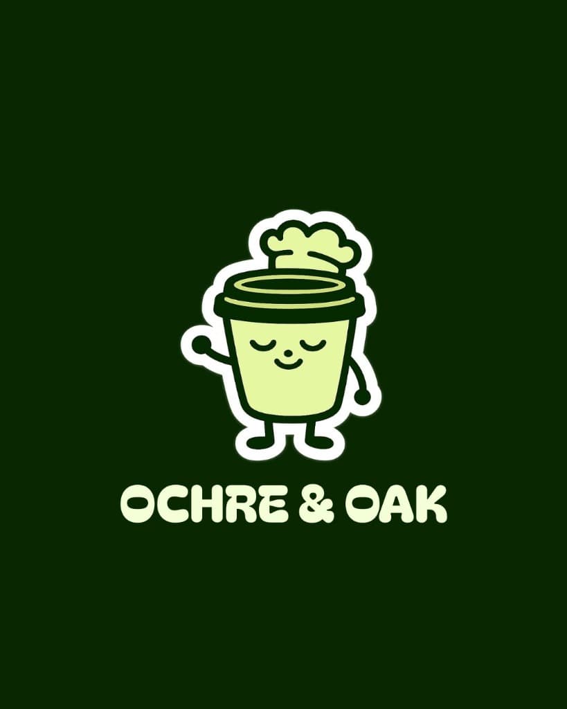 Ochre & Oak — Café Social Media Content & Mascot Design